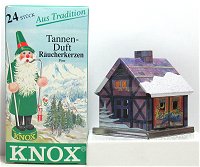 Metal Smokehouse with Incense, Purple Advent House